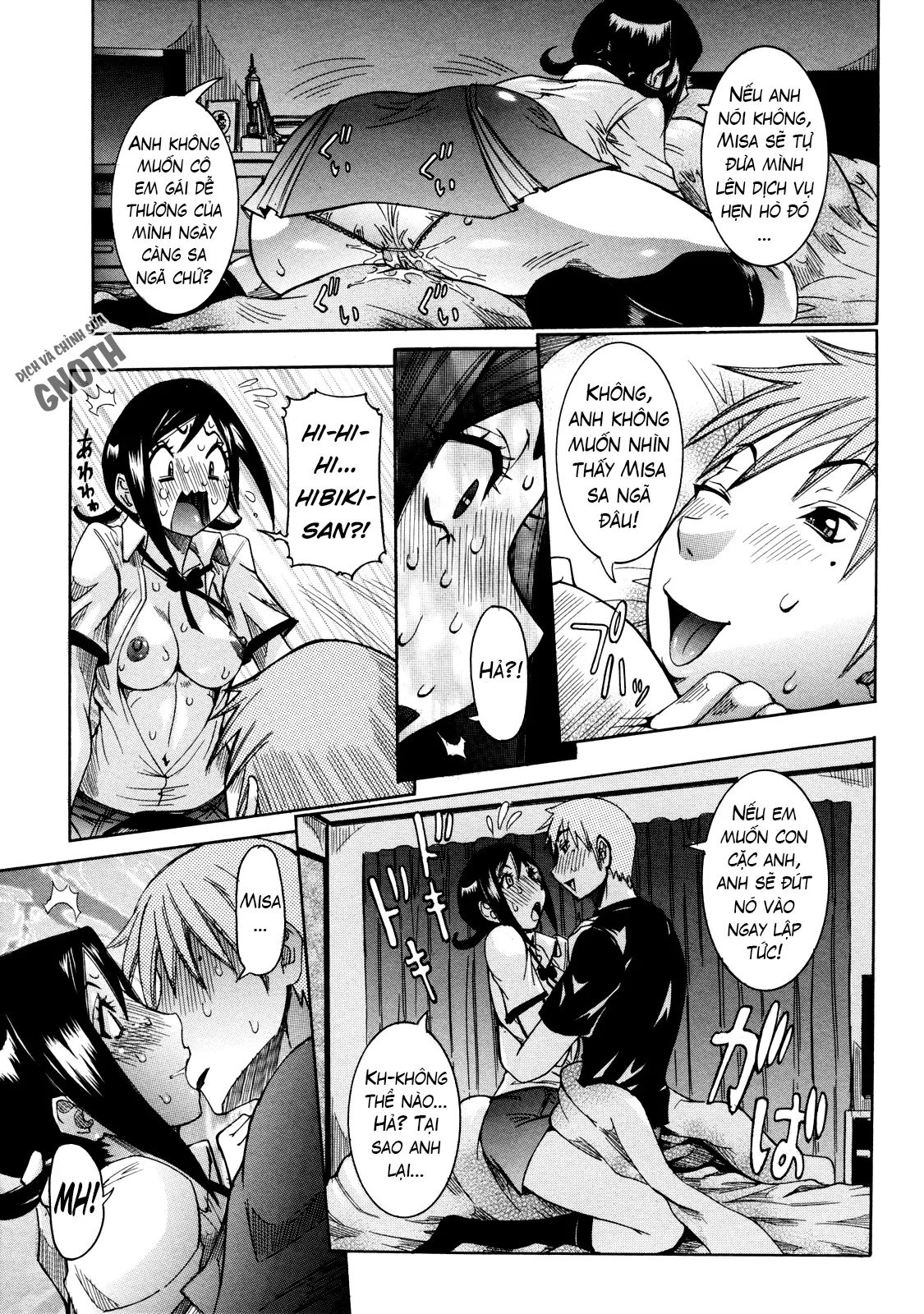 HentaiVN.net - Ảnh 10 - Nenchaku Taishitsu [Sticky Constitution] - Chap 4 – Anh trai, em gái và chị gái, em trai (1)