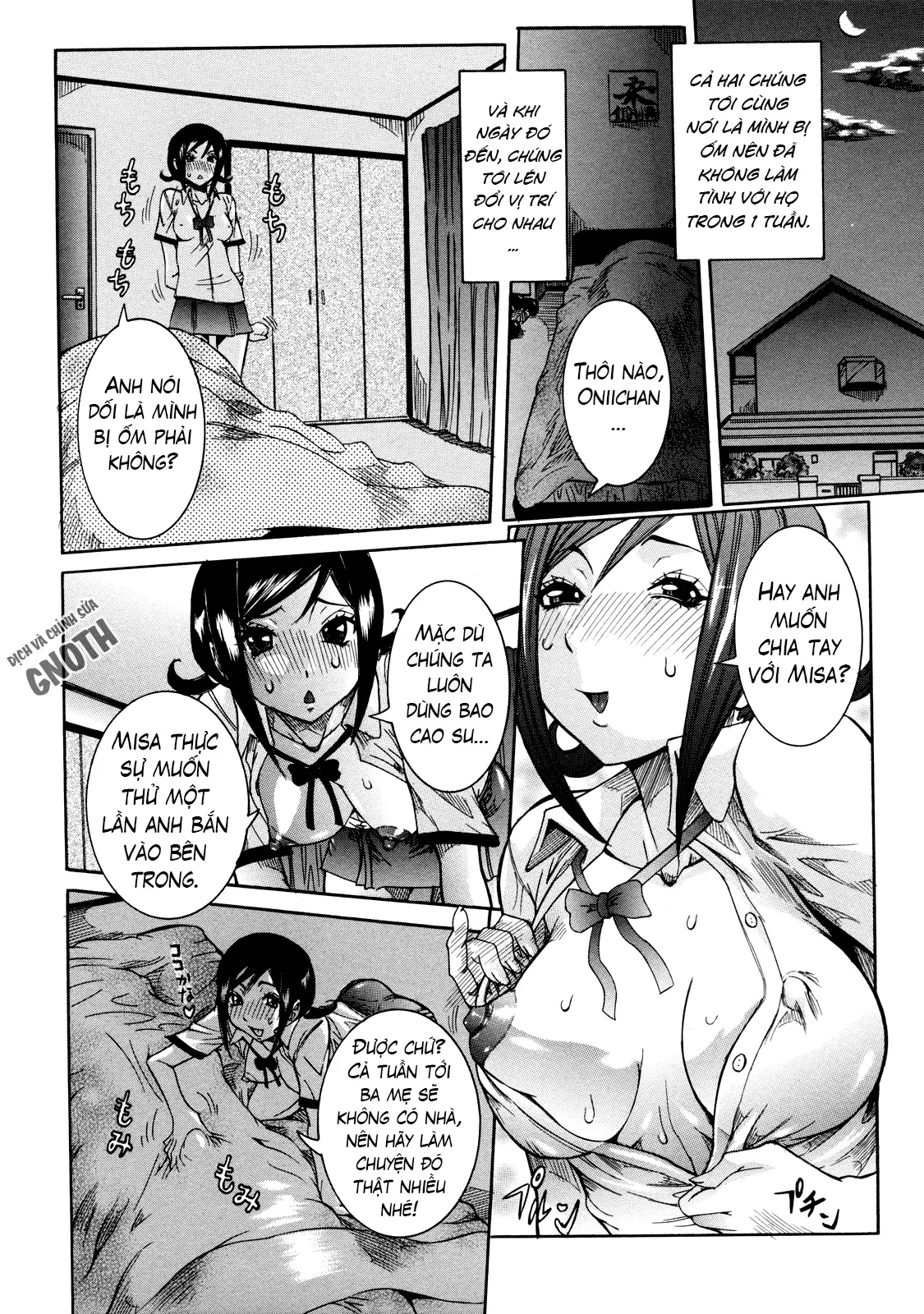 HentaiVN.net - Ảnh 9 - Nenchaku Taishitsu [Sticky Constitution] - Chap 4 – Anh trai, em gái và chị gái, em trai (1)