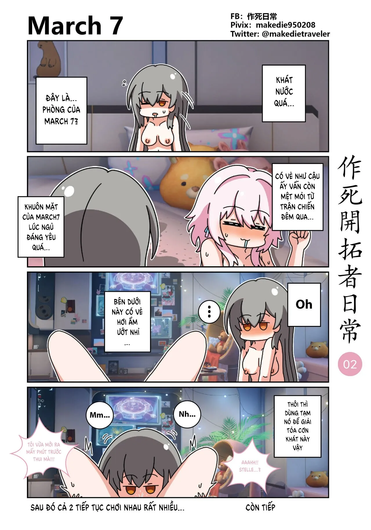 HentaiVN.net - Ảnh 3 - Hành Trình Của Nhà Khai Phá [作死開拓者日常篇] - Chap 1