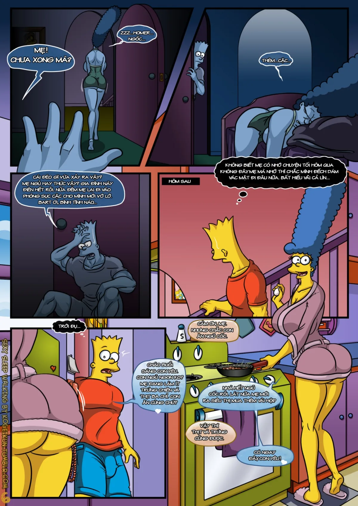 HentaiVN.net - Ảnh 9 - Khi Mẹ Tôi Mộng Du [Sexy Sleep Walking] - Oneshot