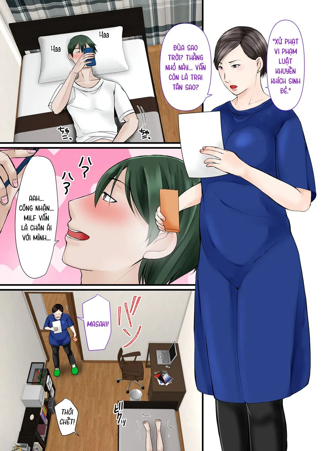 HentaiVN.net - Ảnh 3 - Cứ để mẹ con xử lý nó [Kaa-chan ni Makasenasai | Let your mother handle this!] - Oneshot