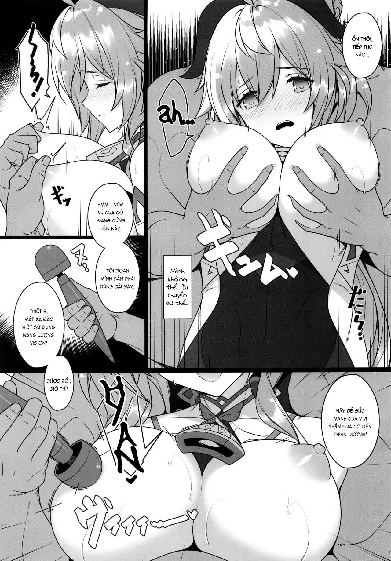 HentaiVN.net - Ảnh 10 - Dê dừa bị lừa mát xa! [勇者様御一行 , Gokuraku Kikou] - Oneshot
