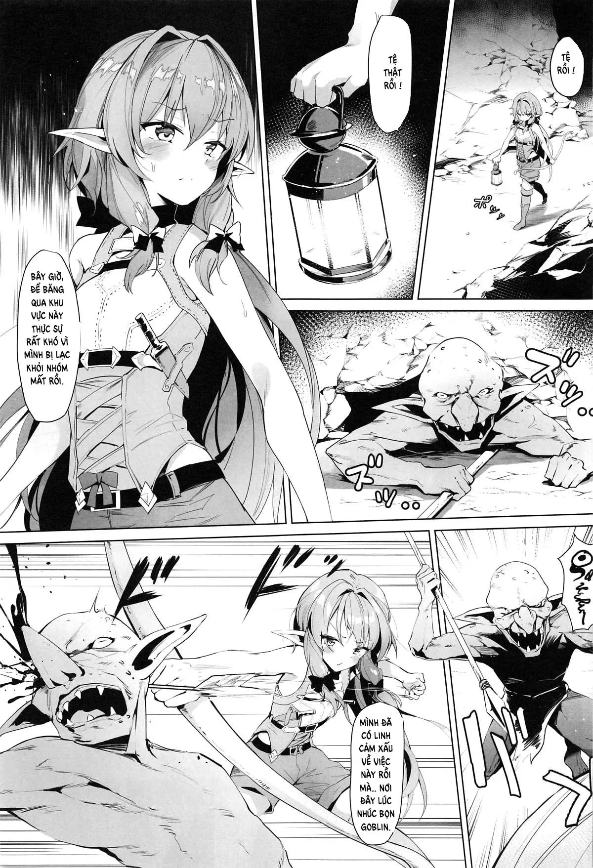 HentaiVN.net - Ảnh 3 - Moshi Onna Seirei ga Goblin ni Tsukamattara... (Goblin Slayer) - Oneshot