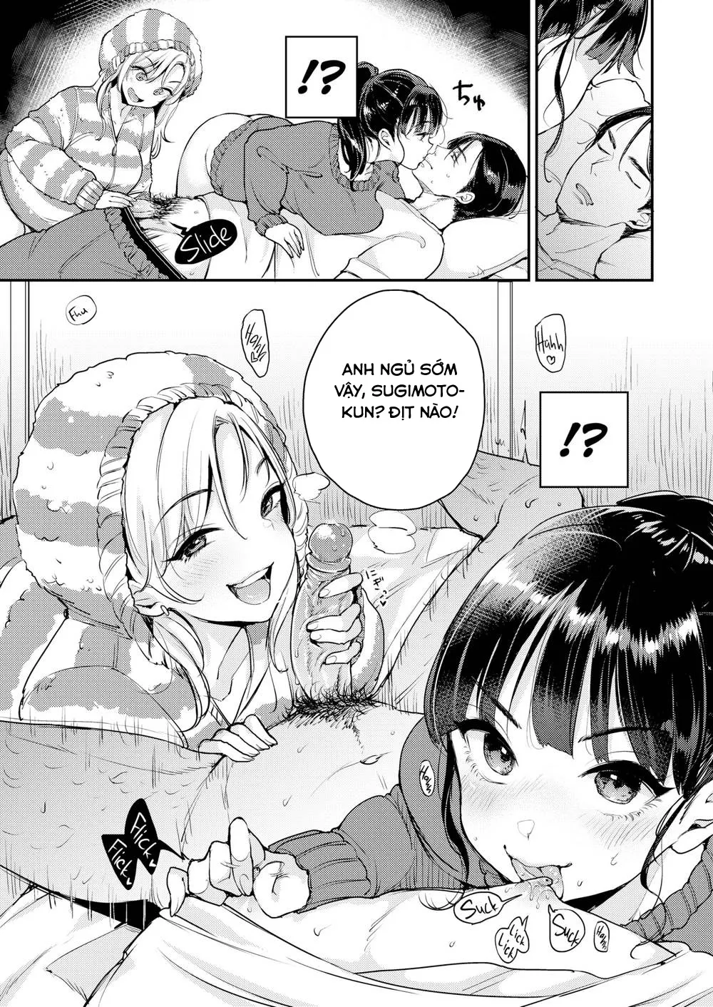 HentaiVN.net - Ảnh 12 - Yêu thầm mẹ trẻ, được nhầm 3 mẹ con [Fukuda-san's Home] - Oneshot