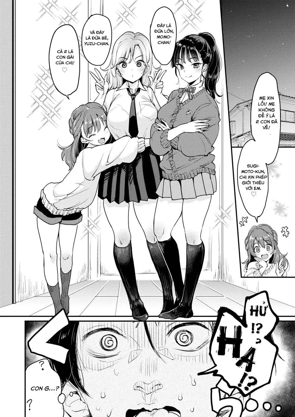 HentaiVN.net - Ảnh 7 - Yêu thầm mẹ trẻ, được nhầm 3 mẹ con [Fukuda-san's Home] - Oneshot