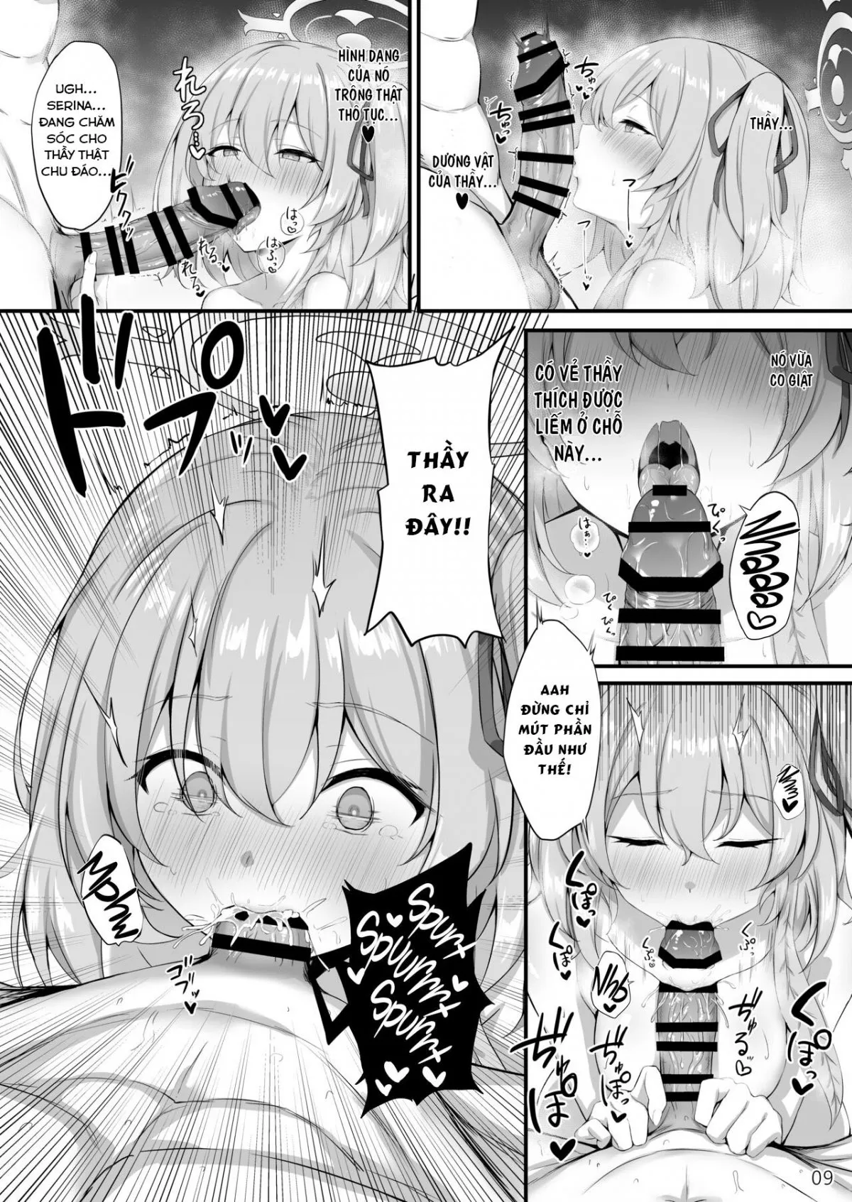 HentaiVN.net - Ảnh 10 - Thầy ơi, thầy có khỏe không ạ? (Blue Archive) [Sensei, Okagen Dou desu ka?] - Oneshot