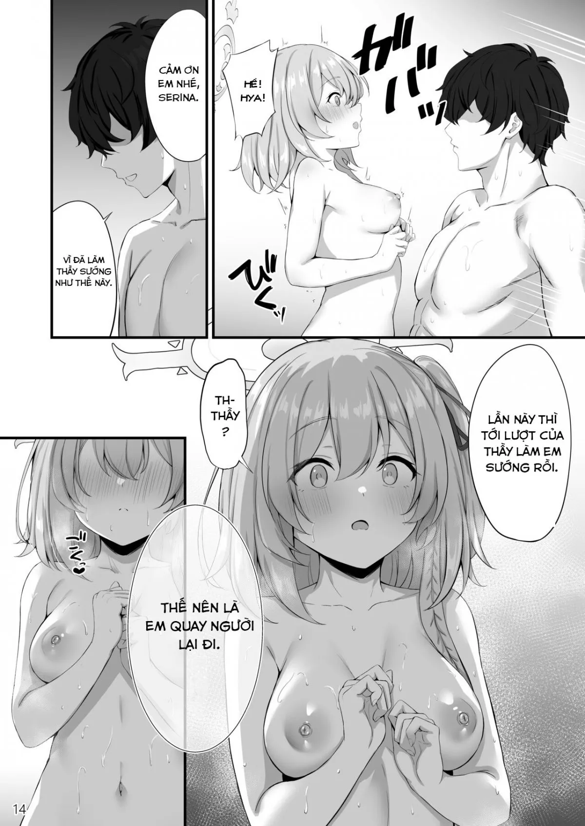 HentaiVN.net - Ảnh 15 - Thầy ơi, thầy có khỏe không ạ? (Blue Archive) [Sensei, Okagen Dou desu ka?] - Oneshot