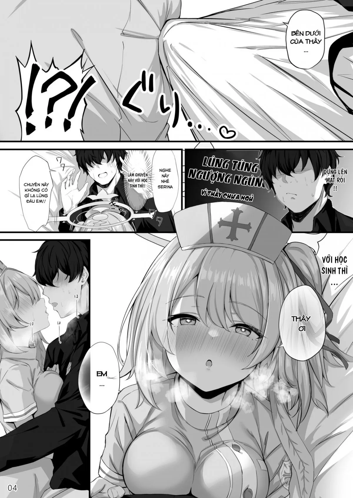 HentaiVN.net - Ảnh 5 - Thầy ơi, thầy có khỏe không ạ? (Blue Archive) [Sensei, Okagen Dou desu ka?] - Oneshot