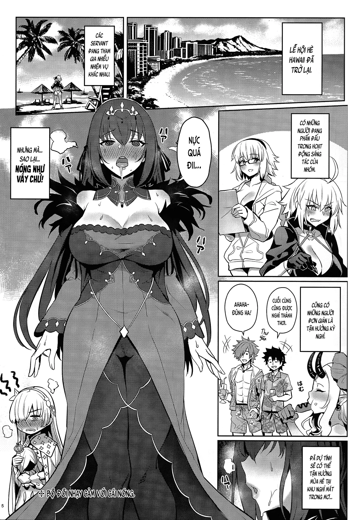 HentaiVN.net - Ảnh 4 - Vị nữ vương nhạy cảm với cái nóng (Fate/Grand Order) [Atsugari na Joou-sama; 暑がりな女王様] - Oneshot