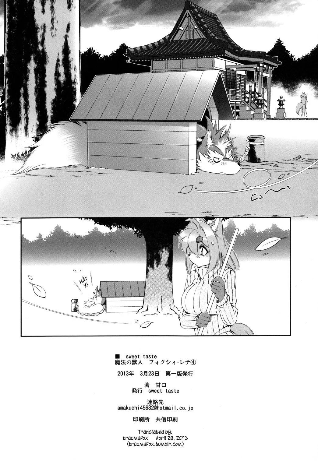 HentaiVN.net - Ảnh 26 - Mahou no Juujin Foxy Rena [Kemono of magic - Foxy Rena] - Tập 4 - Bí mật từ Otama