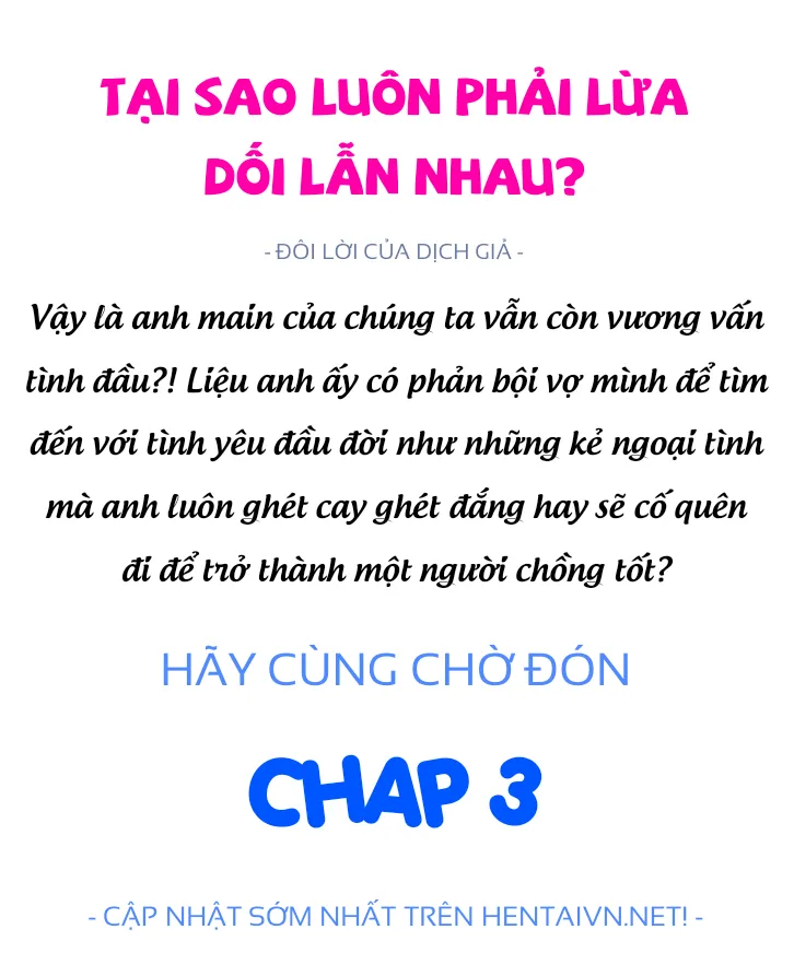 HentaiVN.net - Ảnh 10 - Tại sao luôn phải lừa dối lẫn nhau? [Why Would Anyone Cheat on Someone…?] - Chap 2: Vợ ơi, anh xin lỗi!