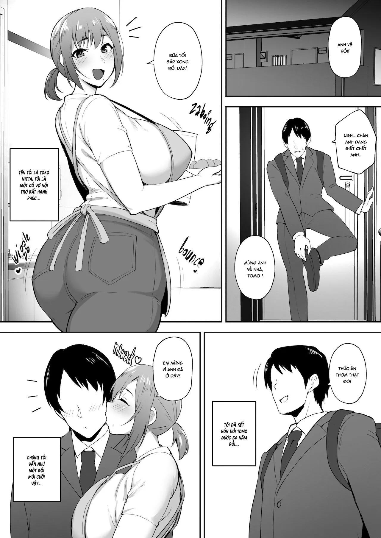 HentaiVN.net - Ảnh 3 - Gái có chồng ngực bự [Big Breasted Married Woman] - Part 1