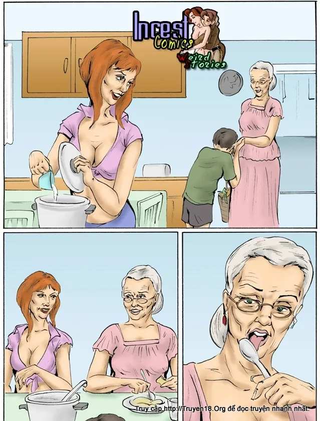 HentaiVN.net - Ảnh 14 - Tình thương của bà và mẹ [Grandma Love] - Oneshot [Comic]
