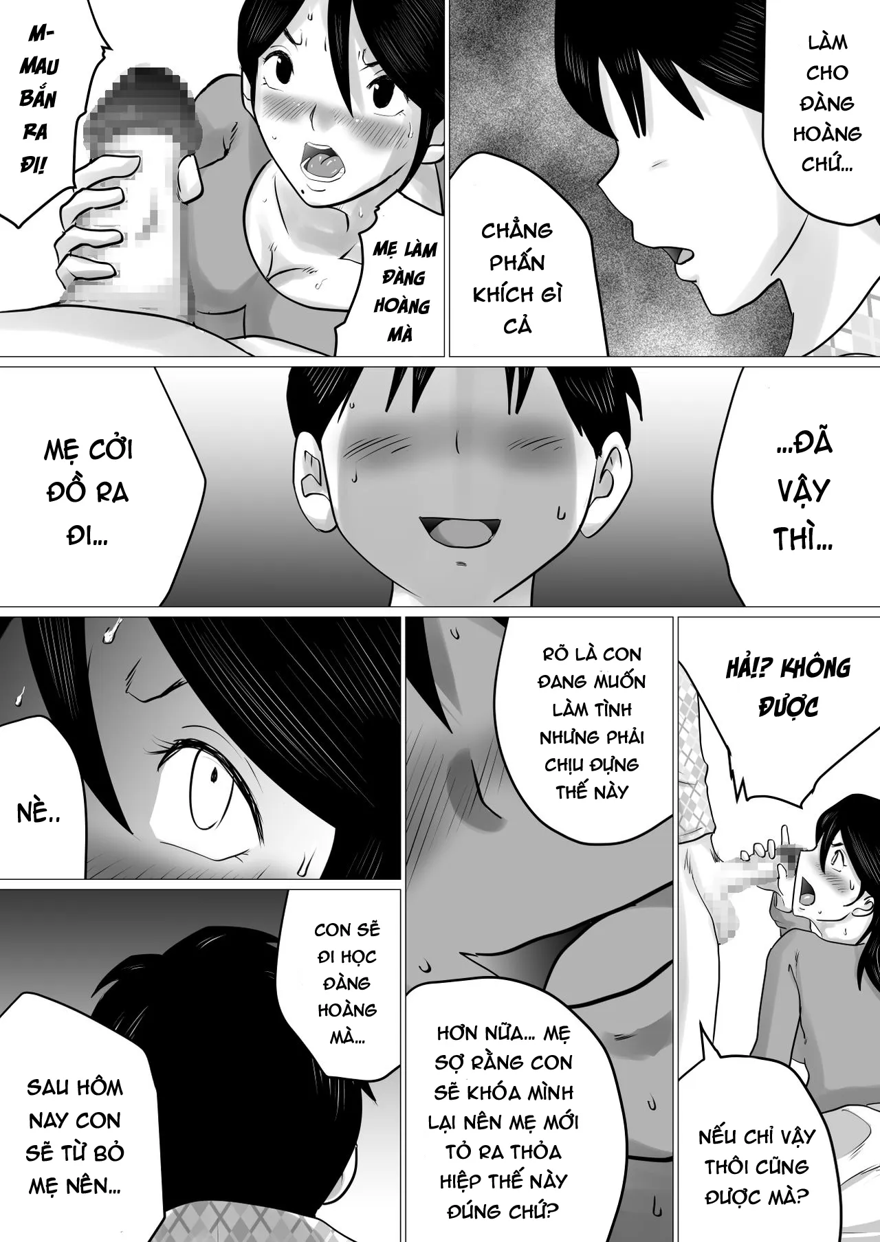 HentaiVN.net - Ảnh 13 - Món quà thi tốt với mẹ là địt! [Goukaku Iwai ni SEX wo Nedarareta Haha] - Chap 1