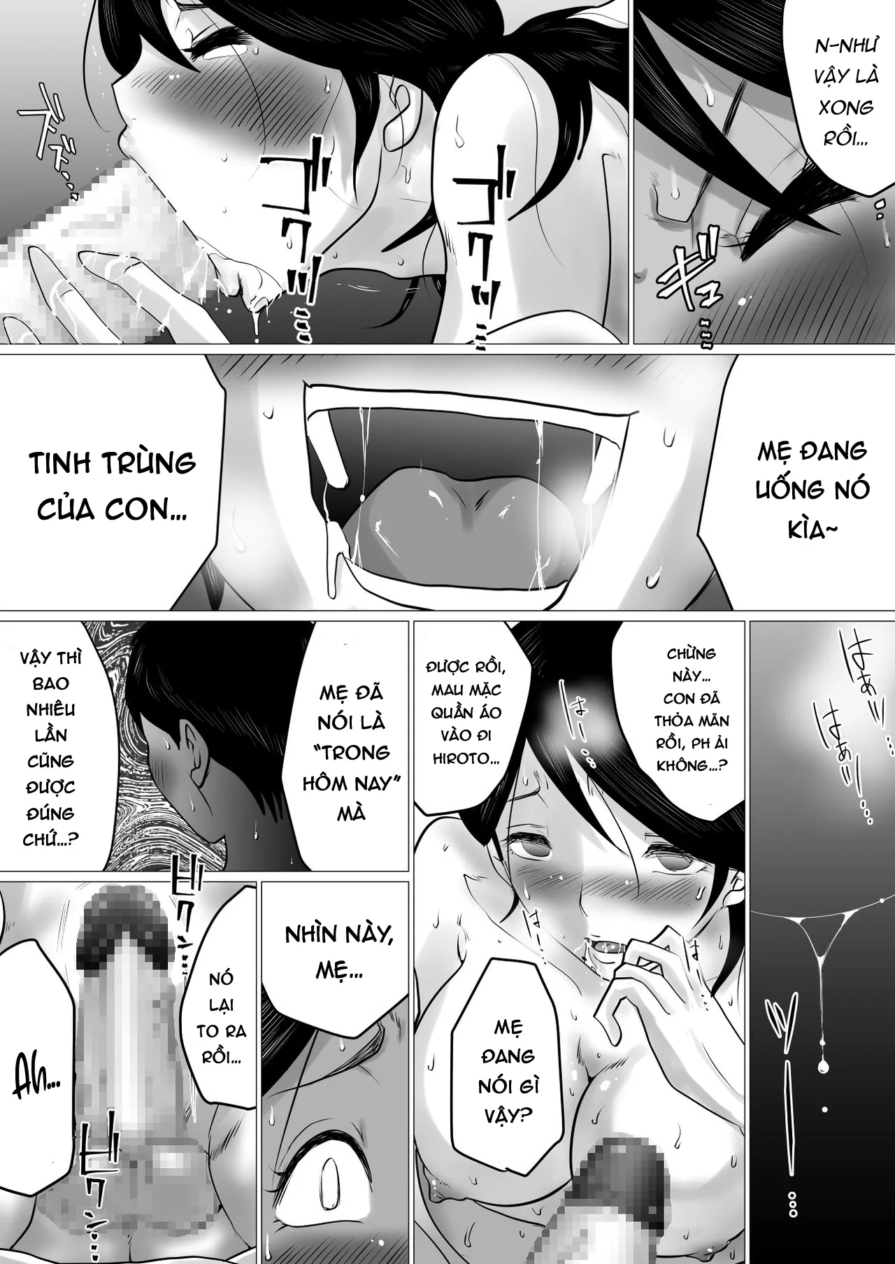 HentaiVN.net - Ảnh 7 - Món quà thi tốt với mẹ là địt! [Goukaku Iwai ni SEX wo Nedarareta Haha] - Chap 2
