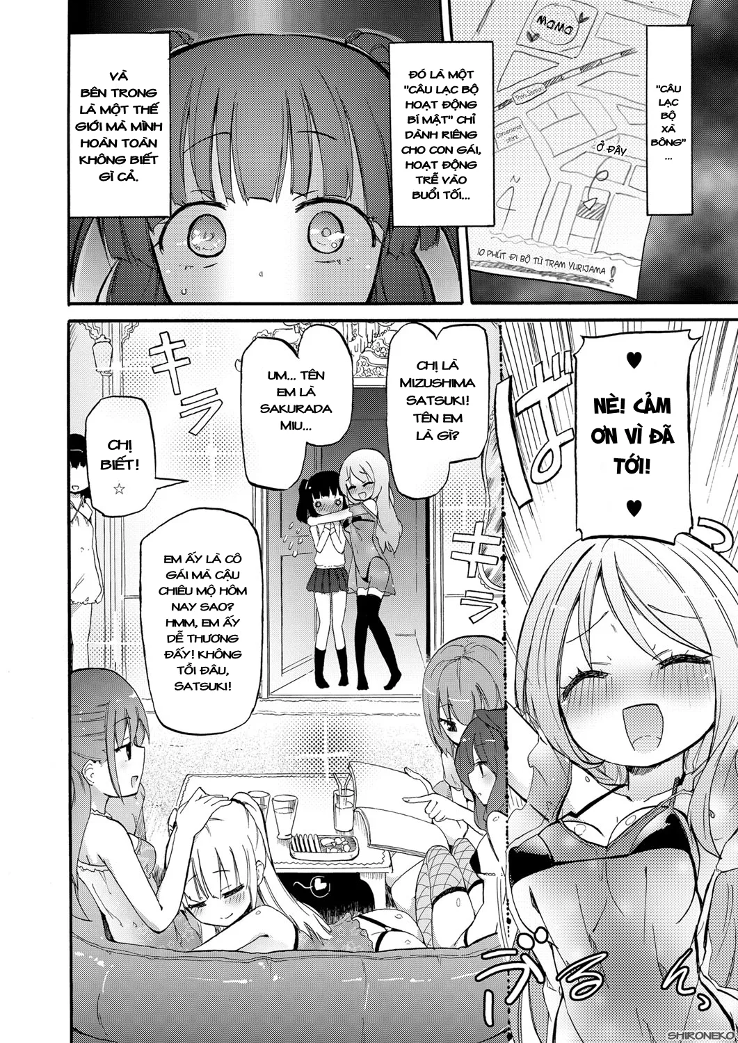 HentaiVN.net - Ảnh 3 - Chichi Yuri Girls [ちちゆりガールズ] - Ngoại truyện 1 - Câu lạc bộ xà bông bí mật của Học viện Momoyuri (Chap 1)