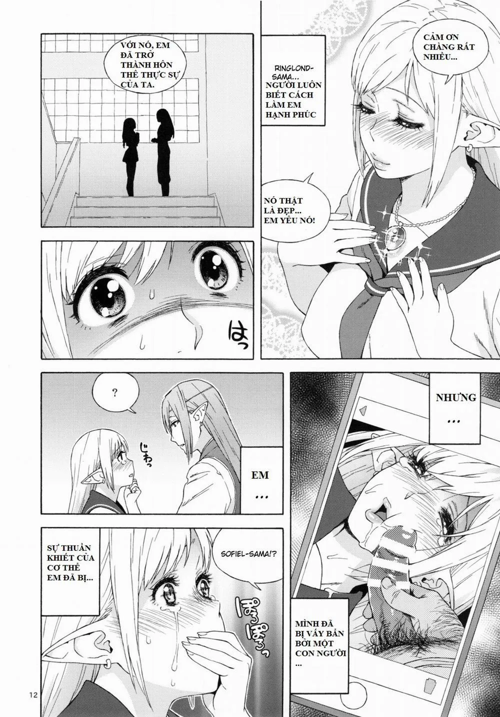 HentaiVN.net - Ảnh 8 - Tenkousei JK Elf 2 -Kegasareta Konyaku no Akashi - Oneshot