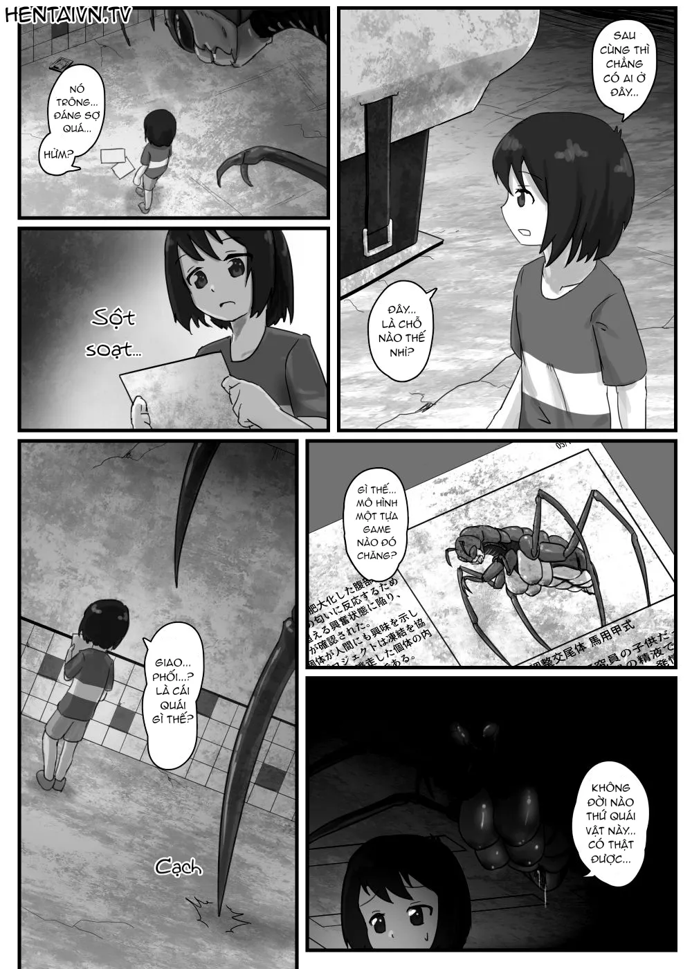 HentaiVN.net - Ảnh 4 - Lạc lối vào ổ bọ khổng lồ [Kyodai Mushi no Kouhai-jou] - Oneshot