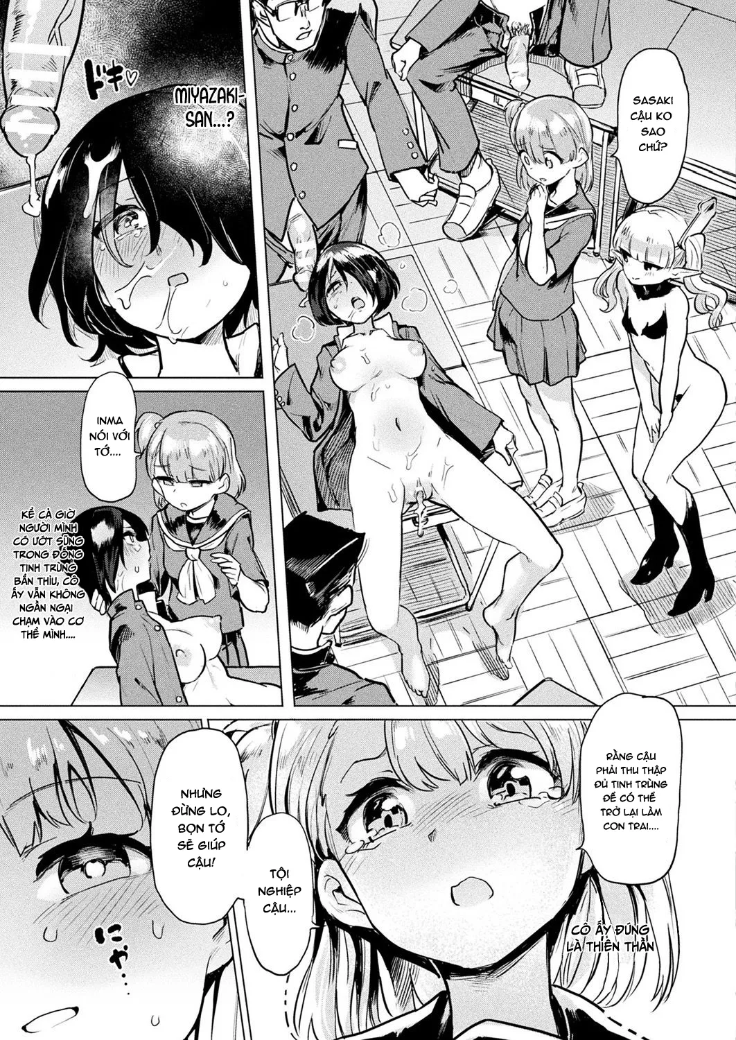 HentaiVN.net - Ảnh 16 - TS Rinkan Sakusei Zenpen [Gender Bender Gangbang Sperm Milking] - Oneshot