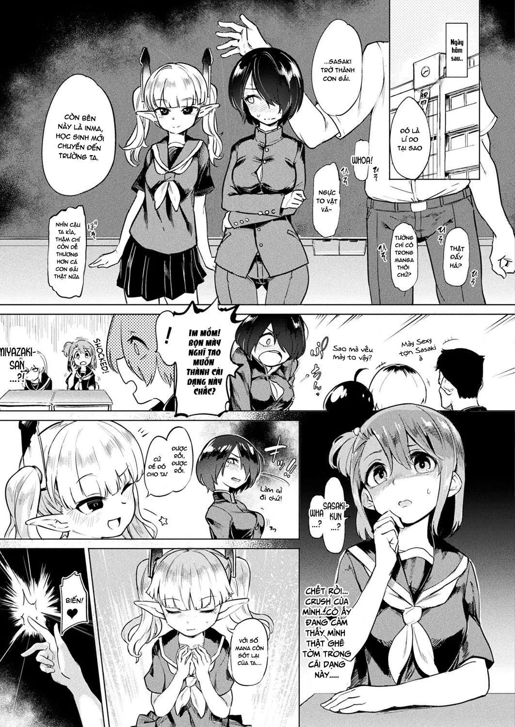 HentaiVN.net - Ảnh 4 - TS Rinkan Sakusei Zenpen [Gender Bender Gangbang Sperm Milking] - Oneshot