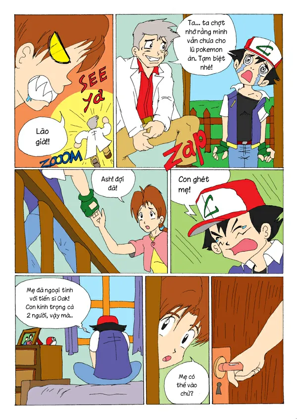 HentaiVN.net - Ảnh 3 - Sự Sa Đọa Của Bà Delia Ketchum (Pokemon) [Pokemon Incest Comix] - Oneshot bay màu tuổi thơ :))