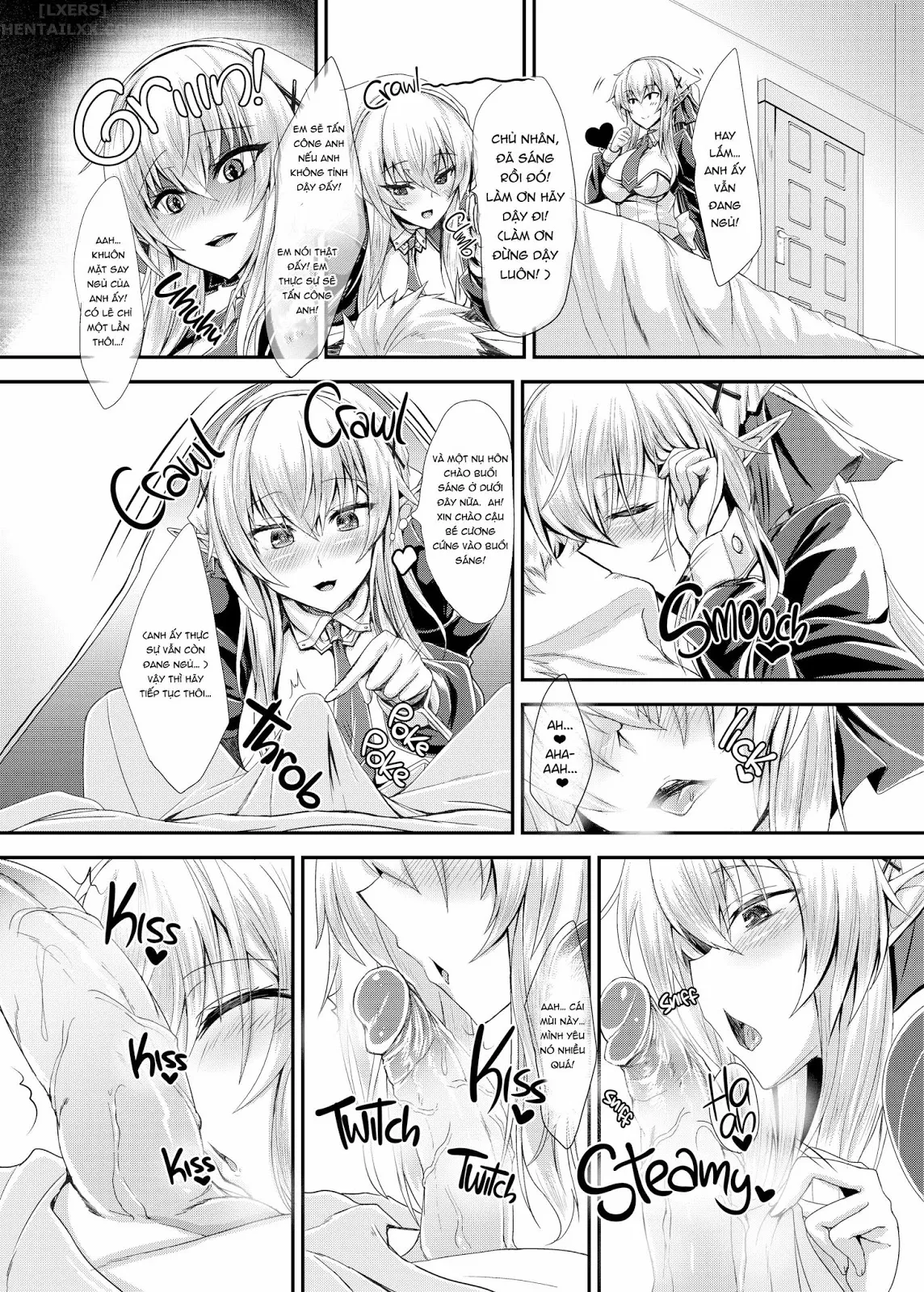HentaiVN.net - Ảnh 11 - I Love You So, Young Master! - Chap 1 - I Want to Enjoy Wild Sex with My Elf Maid-