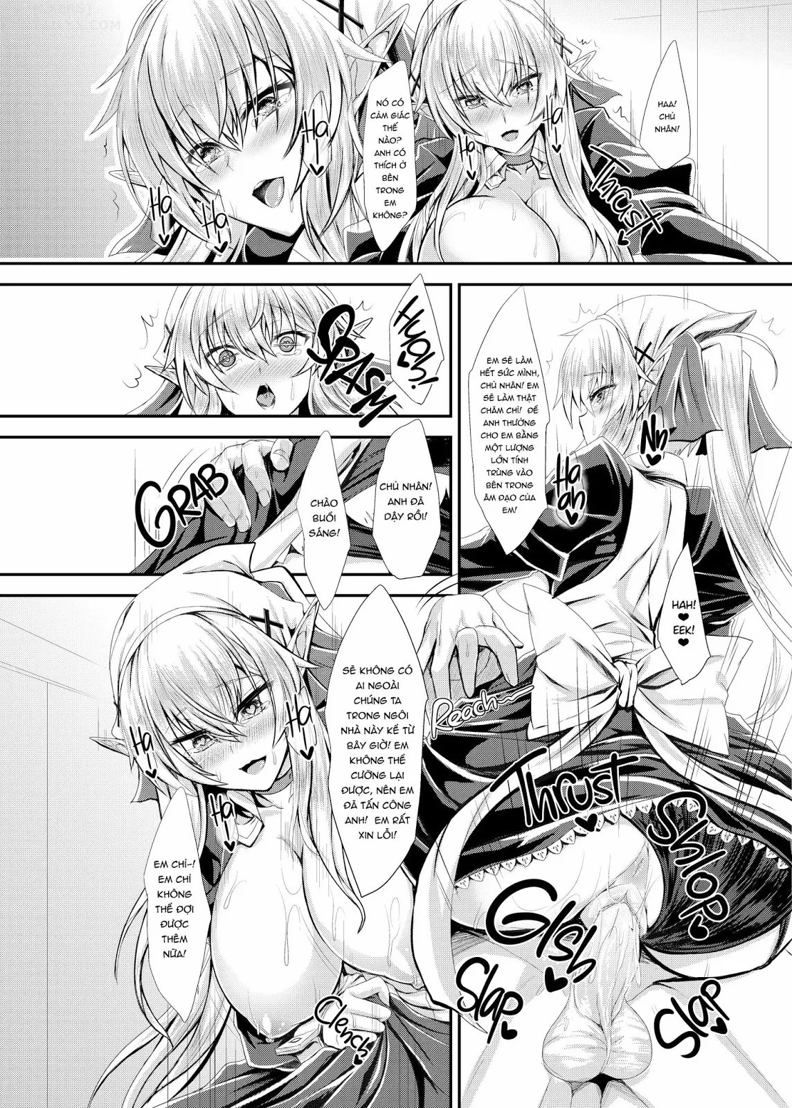 HentaiVN.net - Ảnh 18 - I Love You So, Young Master! - Chap 1 - I Want to Enjoy Wild Sex with My Elf Maid-
