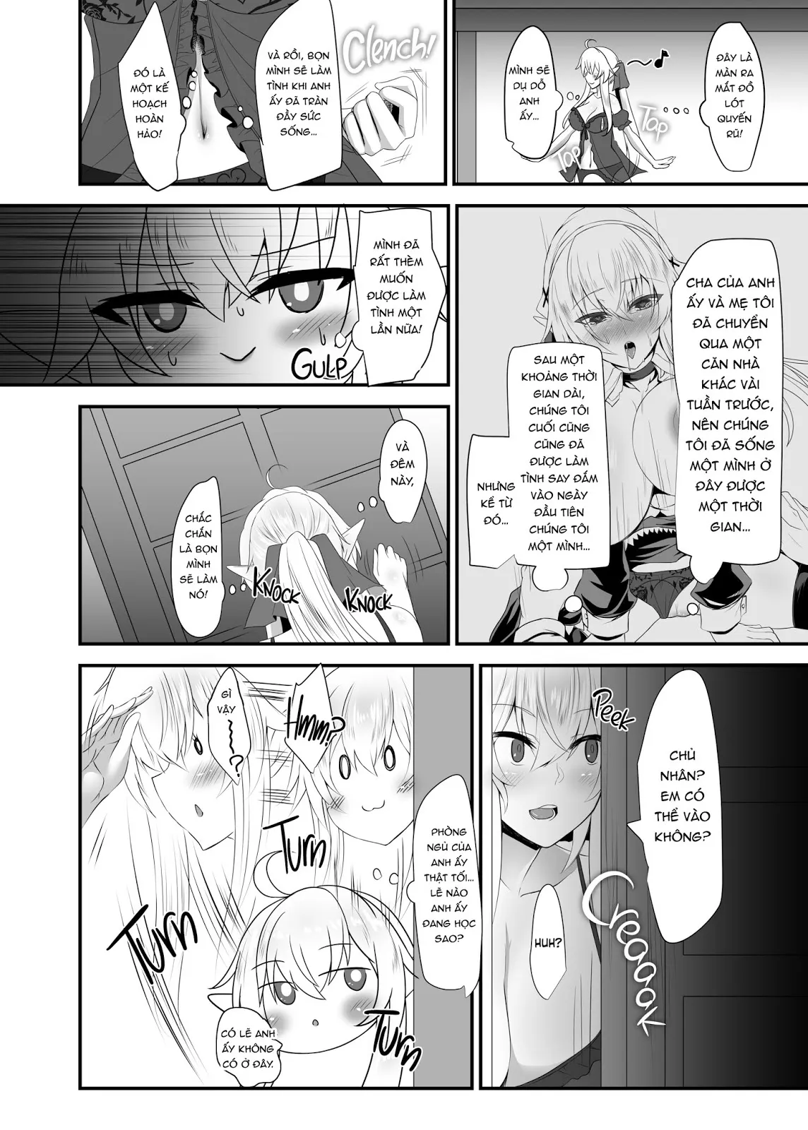 HentaiVN.net - Ảnh 10 - I Love You So, Young Master! - Chap 3 - I Want My Elf Maid to Sneak Into My Bed at Night with Sexy Lingerie-