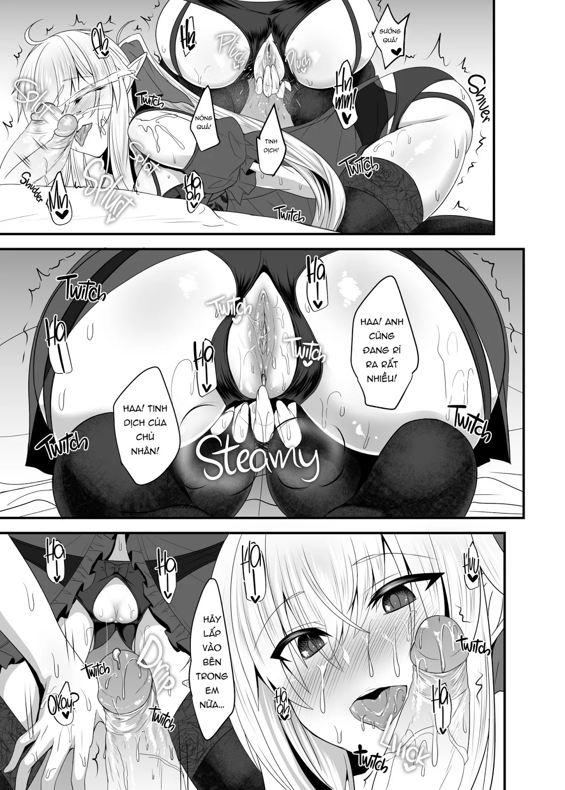 HentaiVN.net - Ảnh 15 - I Love You So, Young Master! - Chap 3 - I Want My Elf Maid to Sneak Into My Bed at Night with Sexy Lingerie-