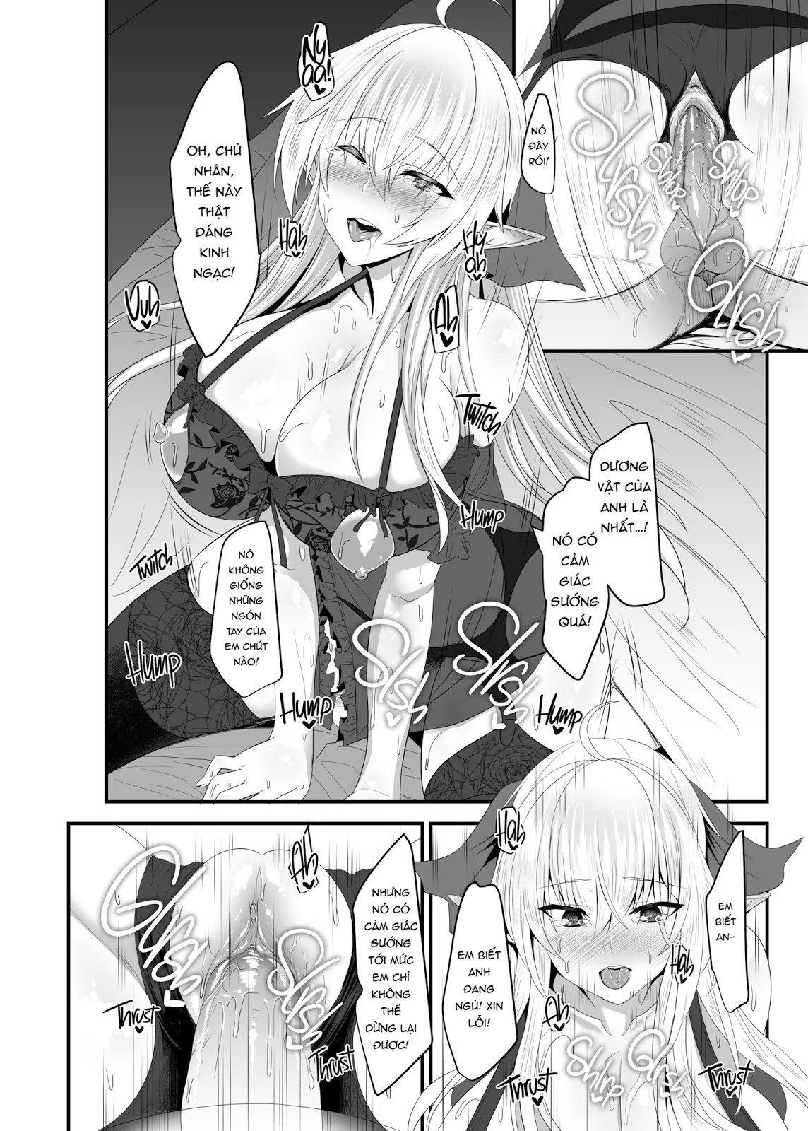 HentaiVN.net - Ảnh 18 - I Love You So, Young Master! - Chap 3 - I Want My Elf Maid to Sneak Into My Bed at Night with Sexy Lingerie-