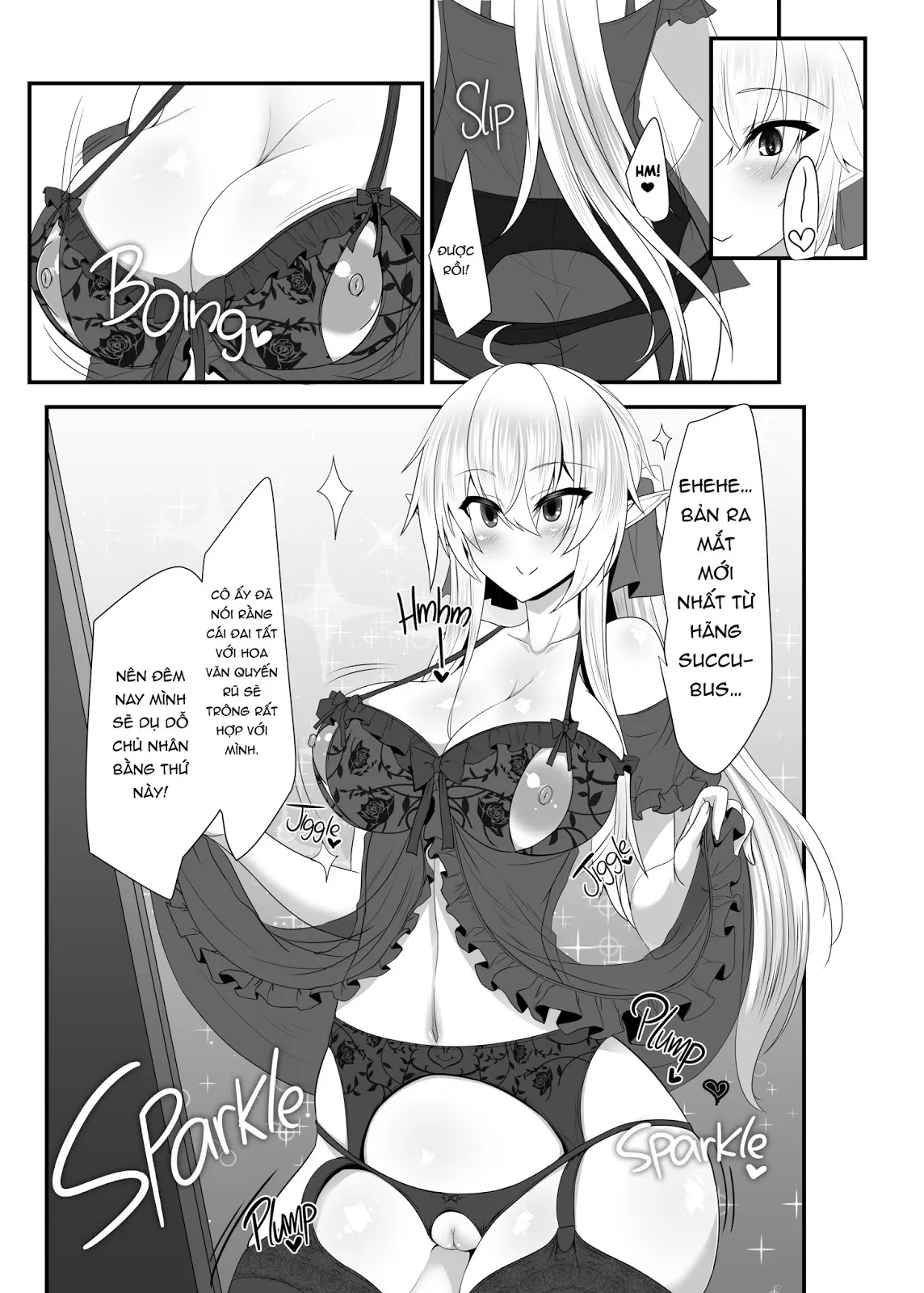 HentaiVN.net - Ảnh 9 - I Love You So, Young Master! - Chap 3 - I Want My Elf Maid to Sneak Into My Bed at Night with Sexy Lingerie-