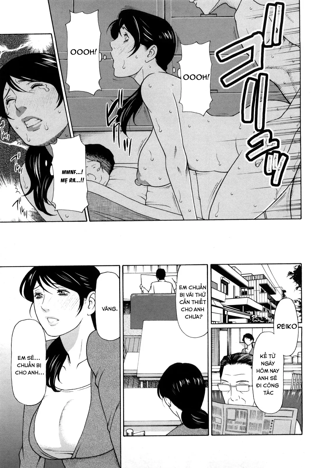 HentaiVN.net - Ảnh 4 - Âu yếm bà mẹ đĩ đượi của tôi [Aigan Mesu Haha; Petting My Bitch Mother (Kindan no Haha-Ana)] - Oneshot