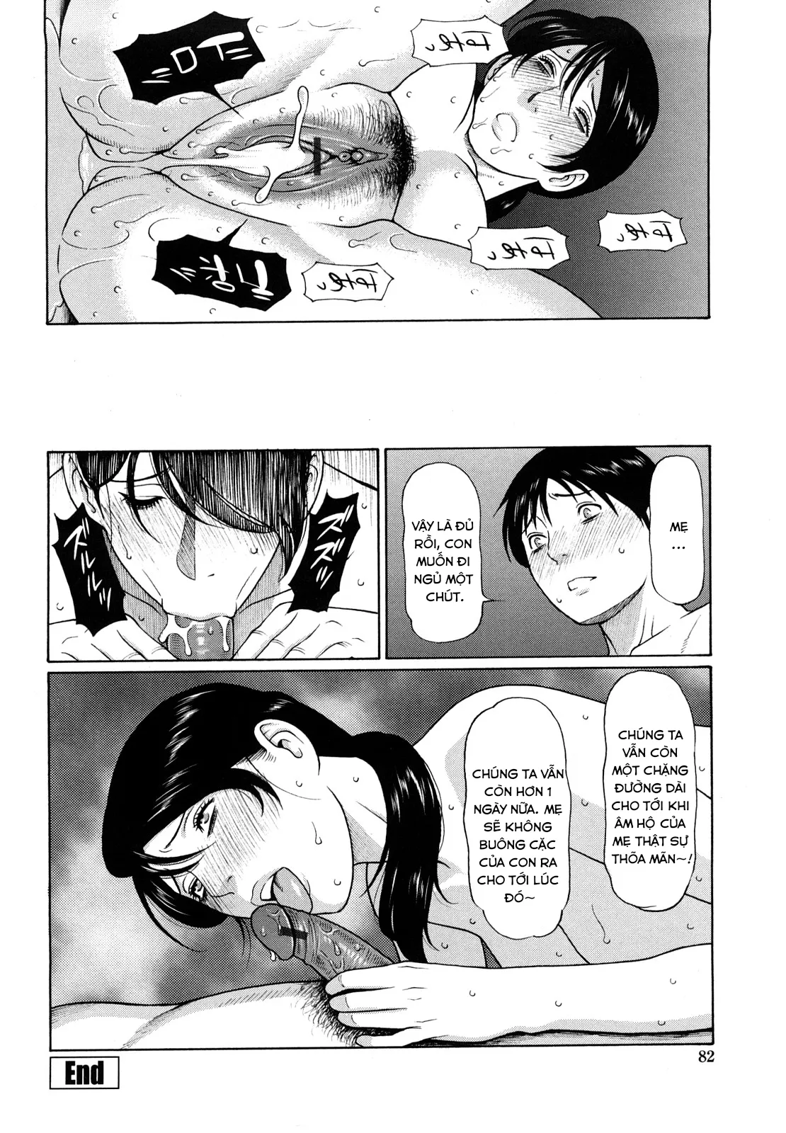HentaiVN.net - Ảnh 9 - Âu yếm bà mẹ đĩ đượi của tôi [Aigan Mesu Haha; Petting My Bitch Mother (Kindan no Haha-Ana)] - Oneshot