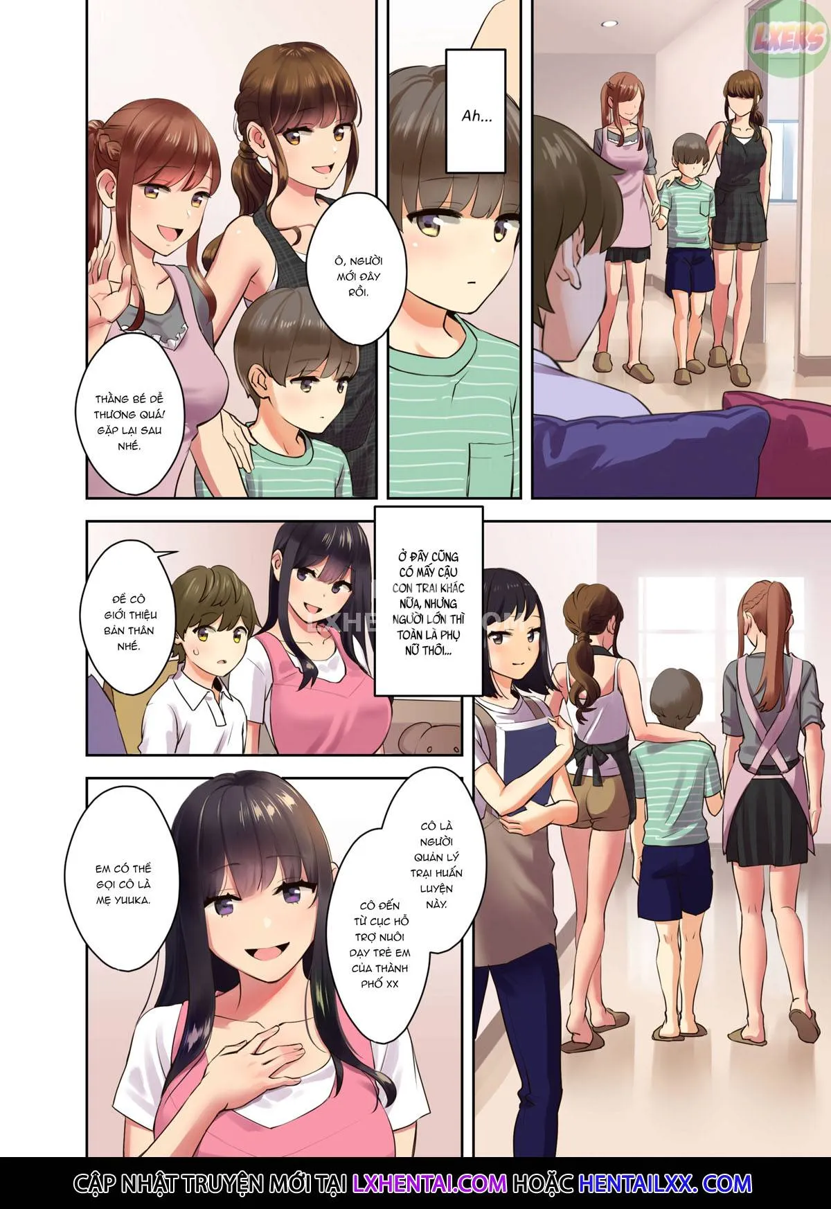 HentaiVN.net - Ảnh 9 - Câu chuyện về cuộc huẩn luyện thể chất với các chị gái của tôi [Ecchi na Onee-san to Tairyoku Zukuri Gasshuku o Suru Hanashi; Fitness Training Camp with Sexy Older Ladies] - Oneshot - Không che