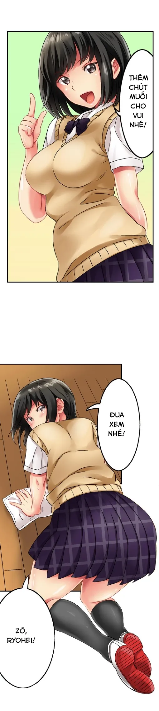 HentaiVN.net - Ảnh 4 - Thánh ngã Ryohei [Zōkin-gake de me no mae no pantsu ni mura~tsu… sonomama sōnyū re chaimashita; 雑巾がけで目の前のパンツにムラッ…そのまま挿入れちゃいました｡;Seeing Her Panties Lets Me Stick In] - Chap 1 cute :3