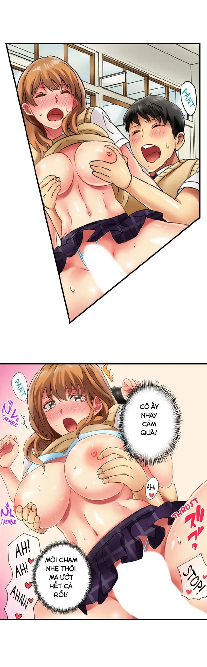 HentaiVN.net - Ảnh 9 - Thánh ngã Ryohei [Zōkin-gake de me no mae no pantsu ni mura~tsu… sonomama sōnyū re chaimashita; 雑巾がけで目の前のパンツにムラッ…そのまま挿入れちゃいました｡;Seeing Her Panties Lets Me Stick In] - Chap 2 cute :3