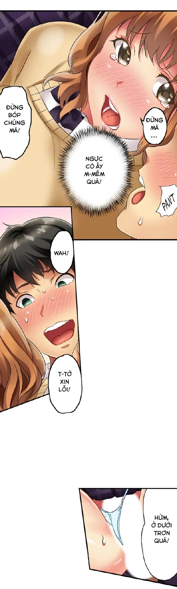 HentaiVN.net - Ảnh 5 - Thánh ngã Ryohei [Zōkin-gake de me no mae no pantsu ni mura~tsu… sonomama sōnyū re chaimashita; 雑巾がけで目の前のパンツにムラッ…そのまま挿入れちゃいました｡;Seeing Her Panties Lets Me Stick In] - Chap 2 cute :3