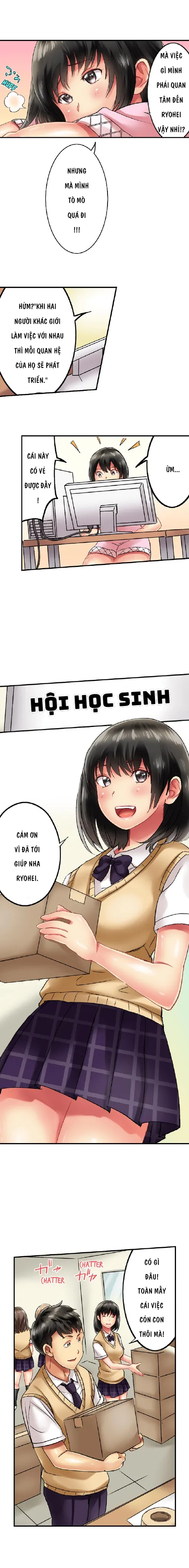 HentaiVN.net - Ảnh 3 - Thánh ngã Ryohei [Zōkin-gake de me no mae no pantsu ni mura~tsu… sonomama sōnyū re chaimashita; 雑巾がけで目の前のパンツにムラッ…そのまま挿入れちゃいました｡;Seeing Her Panties Lets Me Stick In] - Chap 4 cute :3