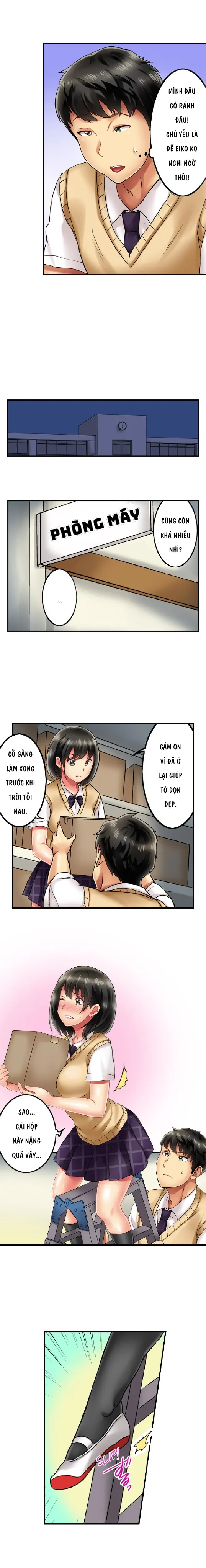 HentaiVN.net - Ảnh 4 - Thánh ngã Ryohei [Zōkin-gake de me no mae no pantsu ni mura~tsu… sonomama sōnyū re chaimashita; 雑巾がけで目の前のパンツにムラッ…そのまま挿入れちゃいました｡;Seeing Her Panties Lets Me Stick In] - Chap 4 cute :3