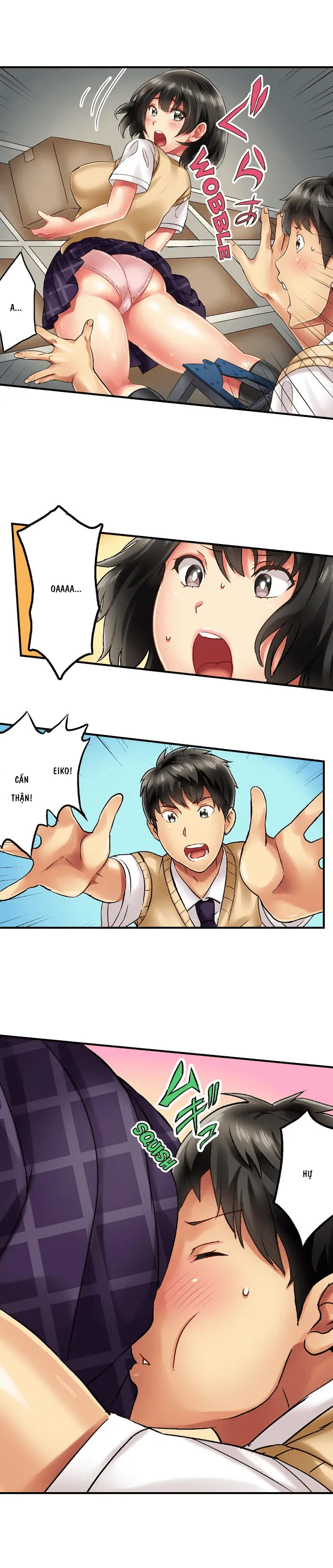 HentaiVN.net - Ảnh 5 - Thánh ngã Ryohei [Zōkin-gake de me no mae no pantsu ni mura~tsu… sonomama sōnyū re chaimashita; 雑巾がけで目の前のパンツにムラッ…そのまま挿入れちゃいました｡;Seeing Her Panties Lets Me Stick In] - Chap 4 cute :3