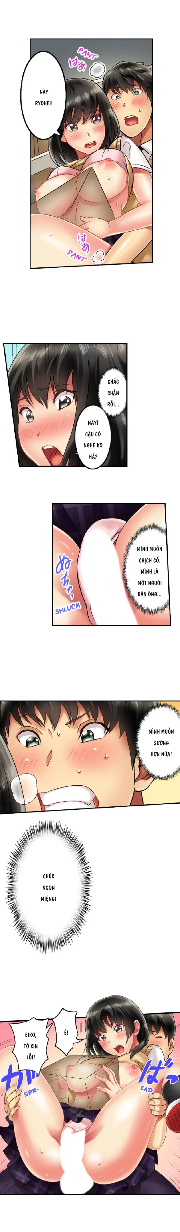 HentaiVN.net - Ảnh 5 - Thánh ngã Ryohei [Zōkin-gake de me no mae no pantsu ni mura~tsu… sonomama sōnyū re chaimashita; 雑巾がけで目の前のパンツにムラッ…そのまま挿入れちゃいました｡;Seeing Her Panties Lets Me Stick In] - Chap 5 cute :3