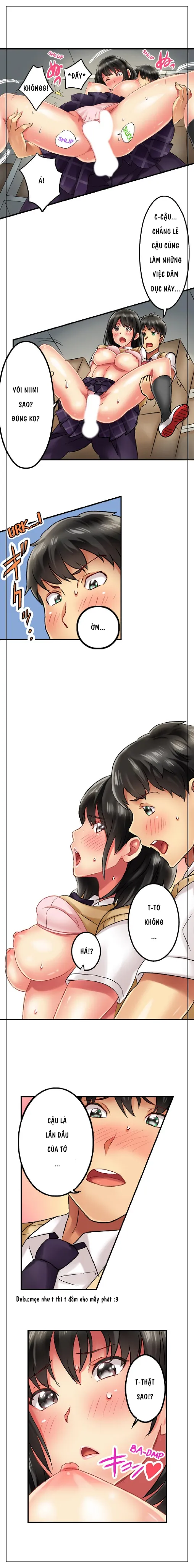 HentaiVN.net - Ảnh 7 - Thánh ngã Ryohei [Zōkin-gake de me no mae no pantsu ni mura~tsu… sonomama sōnyū re chaimashita; 雑巾がけで目の前のパンツにムラッ…そのまま挿入れちゃいました｡;Seeing Her Panties Lets Me Stick In] - Chap 5 cute :3