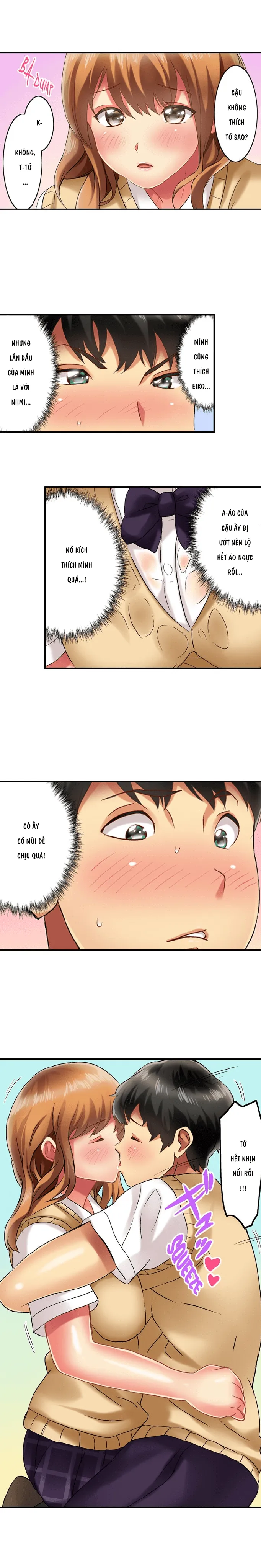 HentaiVN.net - Ảnh 7 - Thánh ngã Ryohei [Zōkin-gake de me no mae no pantsu ni mura~tsu… sonomama sōnyū re chaimashita; 雑巾がけで目の前のパンツにムラッ…そのまま挿入れちゃいました｡;Seeing Her Panties Lets Me Stick In] - Chap 7 Trận mây mưa dưới gầm cầu(P1)