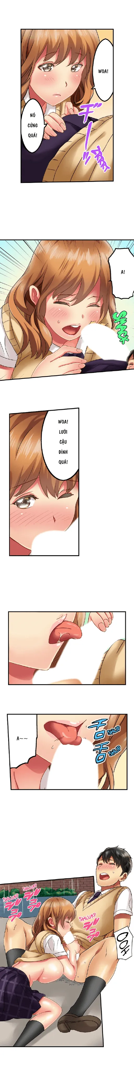 HentaiVN.net - Ảnh 6 - Thánh ngã Ryohei [Zōkin-gake de me no mae no pantsu ni mura~tsu… sonomama sōnyū re chaimashita; 雑巾がけで目の前のパンツにムラッ…そのまま挿入れちゃいました｡;Seeing Her Panties Lets Me Stick In] - Chap 8 Trận mây mưa dưới gầm cầu(P2)