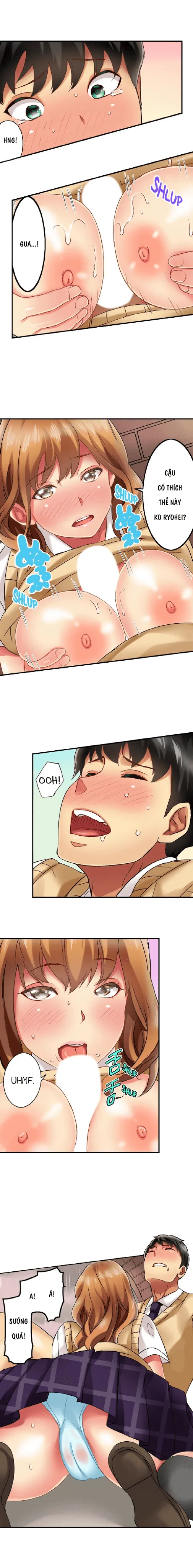 HentaiVN.net - Ảnh 7 - Thánh ngã Ryohei [Zōkin-gake de me no mae no pantsu ni mura~tsu… sonomama sōnyū re chaimashita; 雑巾がけで目の前のパンツにムラッ…そのまま挿入れちゃいました｡;Seeing Her Panties Lets Me Stick In] - Chap 8 Trận mây mưa dưới gầm cầu(P2)