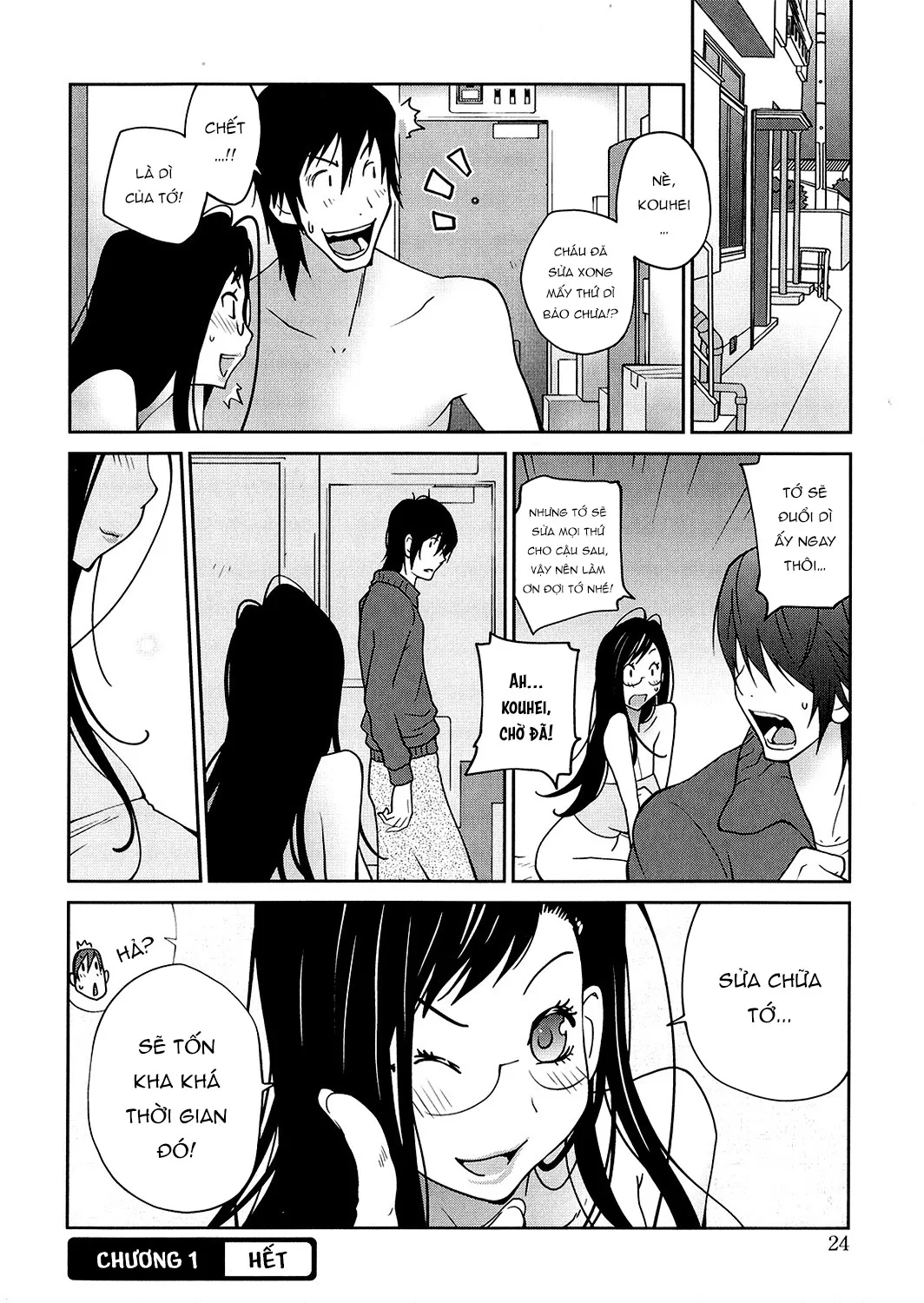 HentaiVN.net - Ảnh 25 - Chàng thợ sửa ống nước và cô bạn năm xưa [Anoko to Apaman; That girl and the Handyman] - Chap 1