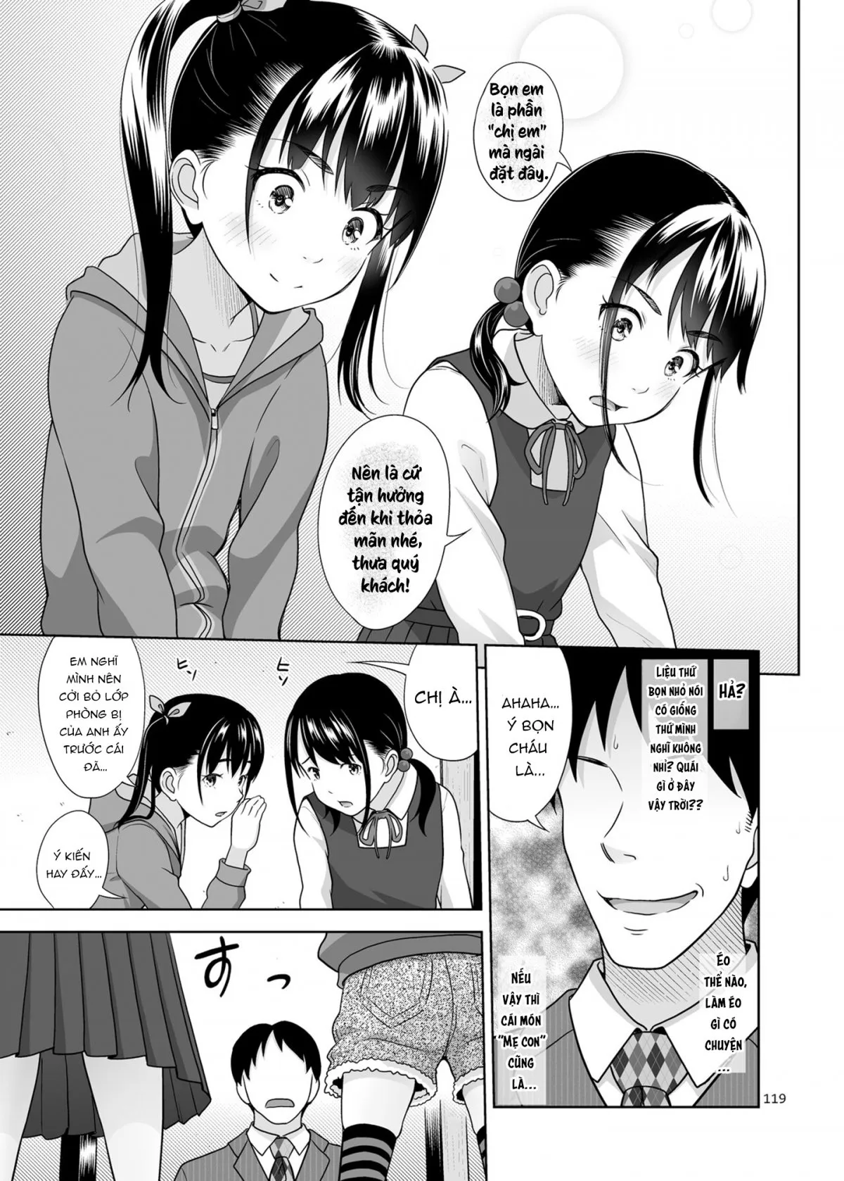 HentaiVN.net - Ảnh 12 - Cửa hàng bán đặc sản [Shimaidon Itadakimasu to Yorozu na Shoujo no Soushuuhen, Sister Platter Bon Appetit, A Taste of the Two Sisters Bowl] - Chap 1: 2 chị em