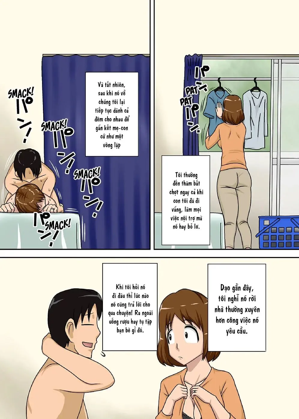 HentaiVN.net - Ảnh 24 - Toiu wake de Kaa-san to Kyou mo Bed no Uede, Hada o Awaseru Omo ni Hageshiku - Chap 1