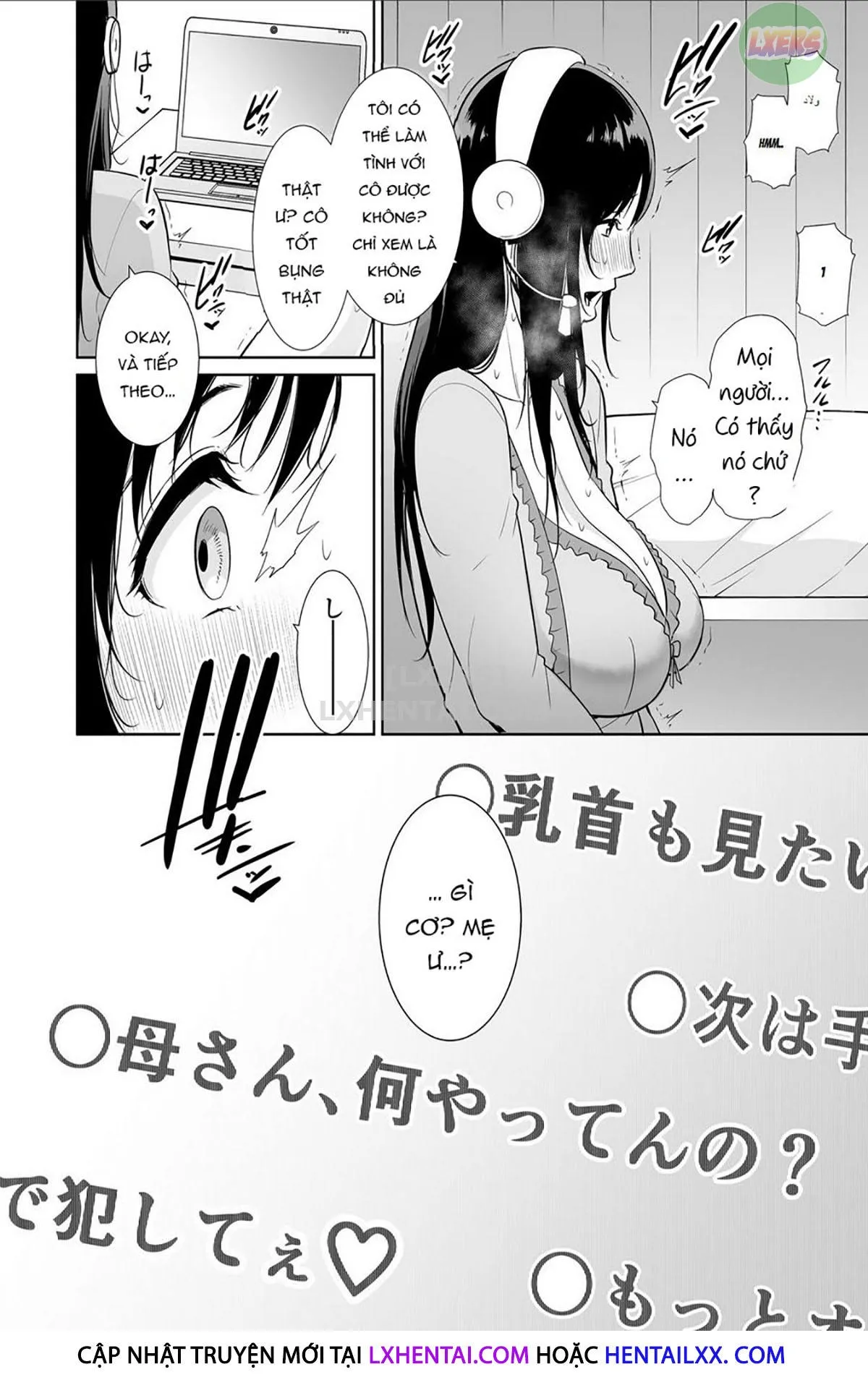 HentaiVN.net - Ảnh 12 - Haha wa Yoru ni Saku Single Mother no Haishin Kiroku - Oneshot