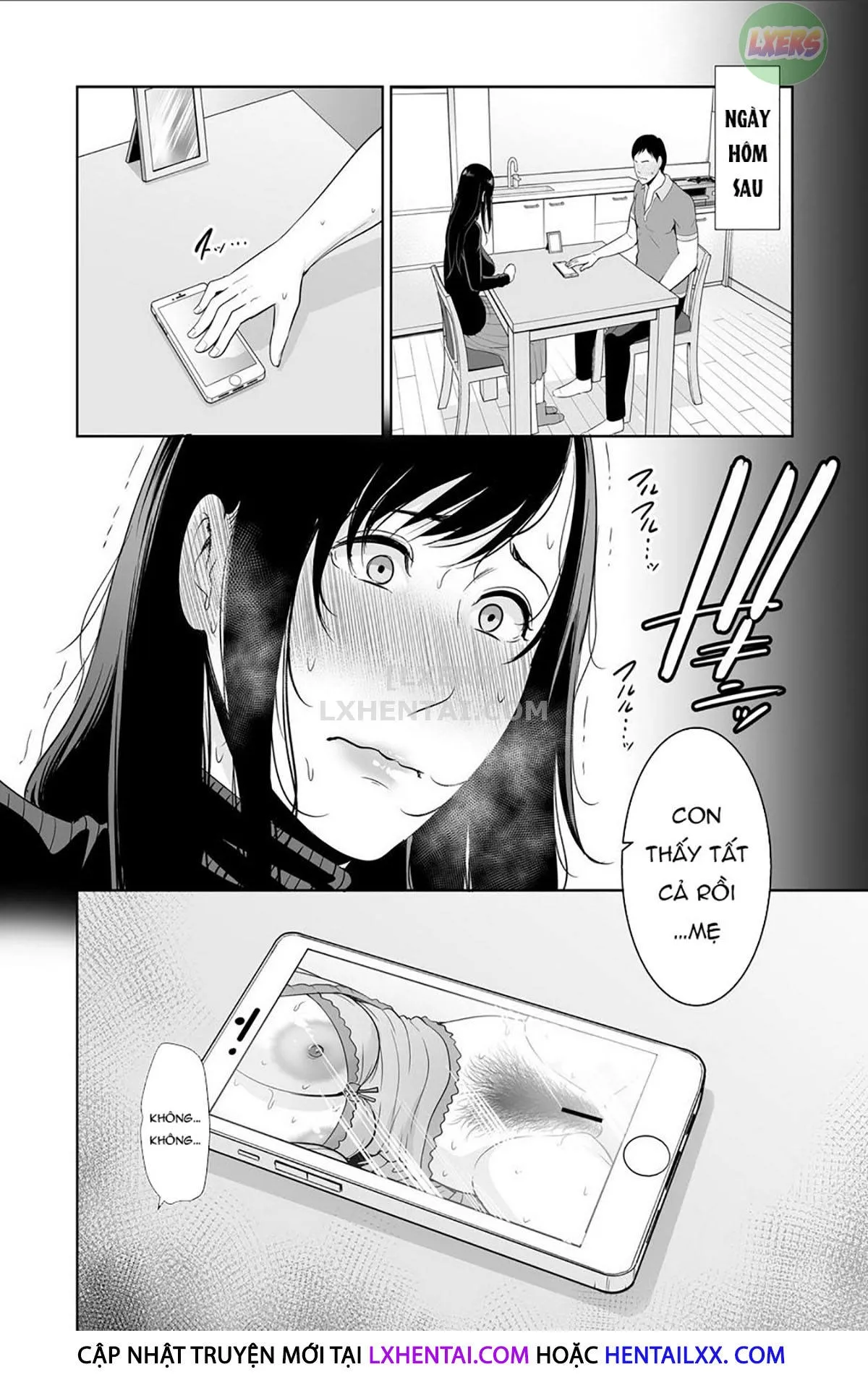 HentaiVN.net - Ảnh 22 - Haha wa Yoru ni Saku Single Mother no Haishin Kiroku - Oneshot